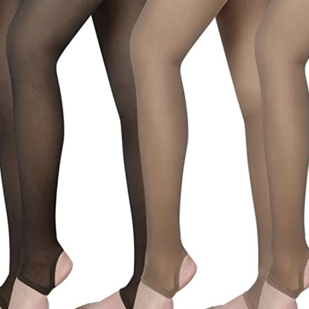 Sheer Leggings Translucent Fleece Winter Tights Thermal Black